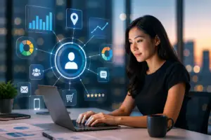Marketing professional using customer data and analytics to understand behaviour, improve decisions and support business growth.